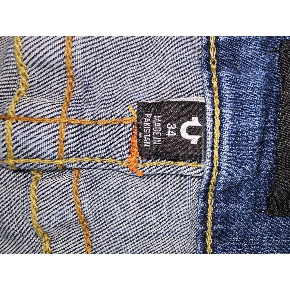 True Religion Men's Geno Slim Fit Straight Jeans, Size 34x32 Y2k